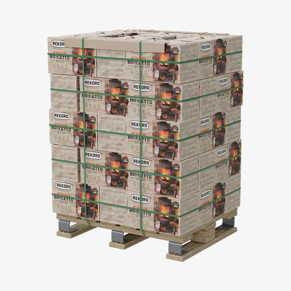REKORD Kaminbriketts als Halbpalette (45 x 10 kg)